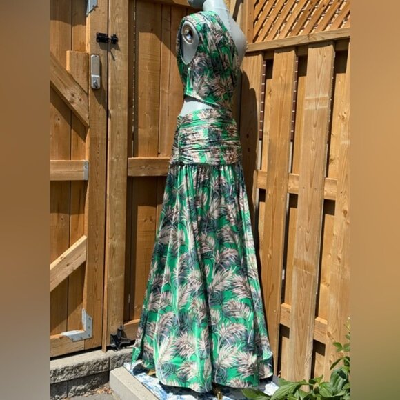 🆕 BRONX & BANCO 🧿 NWOT Jafari Havana Cut Out Gown, Vibrant Green - Sz M / US 6 - Picture 6 of 16